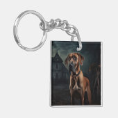Rhodesian Ridgeback Halloween Scary Sleutelhanger (Voorkant Links)