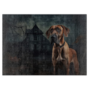 Rhodesian Ridgeback Halloween Scary Snijplank