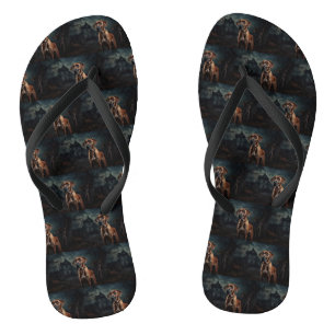 Rhodesian Ridgeback Halloween Scary Teenslippers