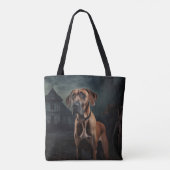 Rhodesian Ridgeback Halloween Scary Tote Bag (Achterkant)