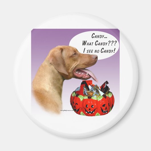Rhodesian Ridgeback Halloween Snoep Magneet (Voorkant)