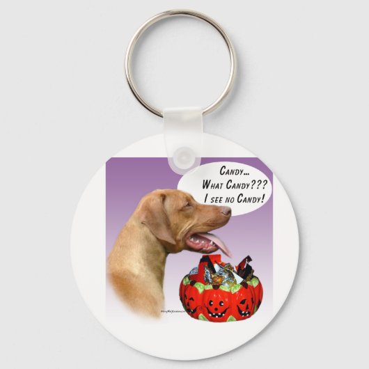 Rhodesian Ridgeback Halloween Snoep Sleutelhanger (Voorkant)