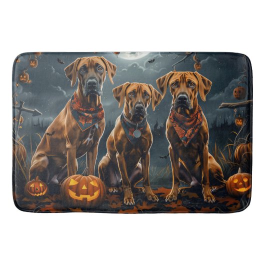 Rhodesian Ridgeback Halloween Spooky Badmat (Voorkant)