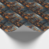 Rhodesian Ridgeback Halloween Spooky Cadeaupapier (Hoek)