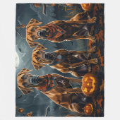 Rhodesian Ridgeback Halloween Spooky Fleece Deken (Voorkant)