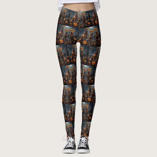 Rhodesian Ridgeback Halloween Spooky Leggings (Voorkant)
