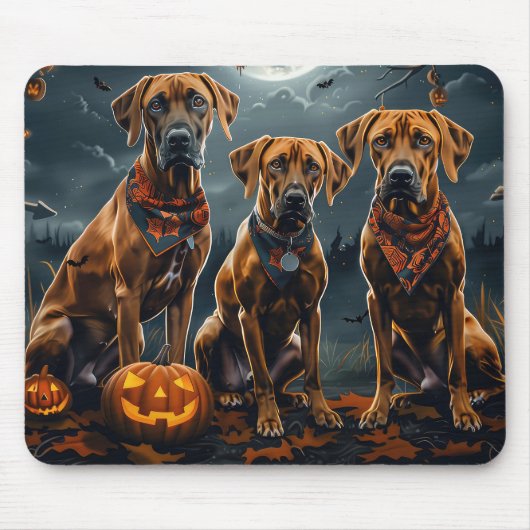 Rhodesian Ridgeback Halloween Spooky Muismat (Voorkant)