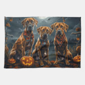 Rhodesian Ridgeback Halloween Spooky Theedoek (Horizontaal)