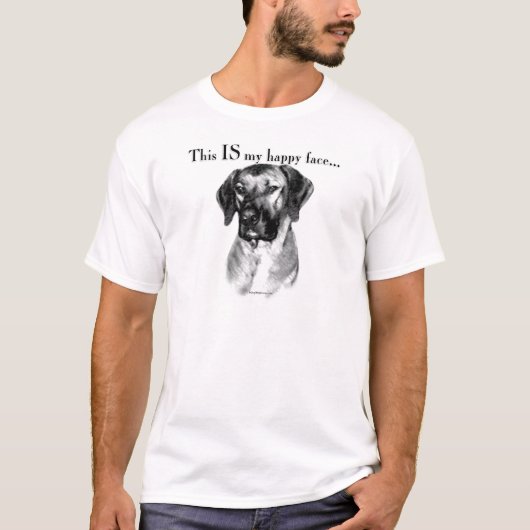 Rhodesian Ridgeback Happy Face T-shirt (Voorkant)