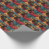 Rhodesian Ridgeback Hart Rozen Valentijnsdag Cadeaupapier (Hoek)