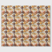 Rhodesian Ridgeback Herfstbladeren Thanksgiving Ku Cadeaupapier (Vlak)