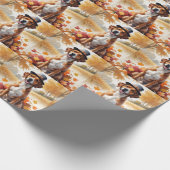 Rhodesian Ridgeback Herfstbladeren Thanksgiving Ku Cadeaupapier (Hoek)