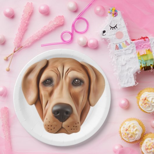 Rhodesian Ridgeback hond 3D geïnspireerd Papieren Bordje (Feest)