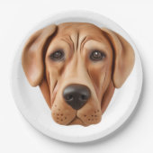 Rhodesian Ridgeback hond 3D geïnspireerd Papieren Bordje (Voorkant)
