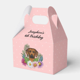 Rhodesian Ridgeback hond en bloemen verjaardagsfee Bedankdoosjes