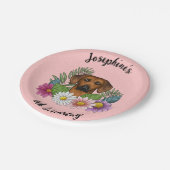 Rhodesian Ridgeback hond en bloemen verjaardagsfee Papieren Bordje (Gekanteld)