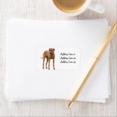 Rhodesian Ridgeback-hond foto adreslabel Etiket (Insitu)