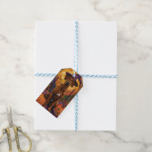 Rhodesian Ridgeback Hond Halloween Heks Pompoen Cadeaulabel (Met Touw)