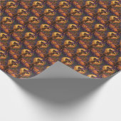 Rhodesian Ridgeback Hond Halloween Heksenpompoen Cadeaupapier (Hoek)