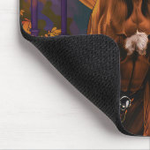 Rhodesian Ridgeback Hond Halloween Heksenpompoen Muismat (Hoek)