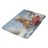 Rhodesian Ridgeback Hond in Sledge Kerstmis Badmat (Gekanteld)