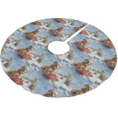 Rhodesian Ridgeback Hond in Sledge Kerstmis Kerstboom Rok (Gekanteld)