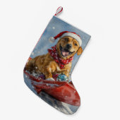 Rhodesian Ridgeback Hond in Sledge Kerstmis Kleine Kerstsok (Voorkant (Hangend))