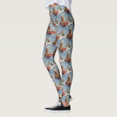 Rhodesian Ridgeback Hond in Sledge Kerstmis Leggings (Links)