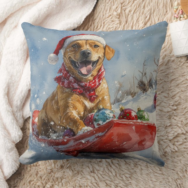 Rhodesian Ridgeback-hond in slee Christmas Kussen (Deken)