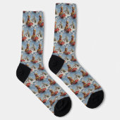 Rhodesian Ridgeback-hond in slee Christmas Sokken (Rechts)