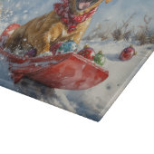 Rhodesian Ridgeback-hond in slee Kerstmis Snijplank (Hoek)
