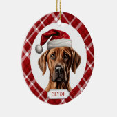 Rhodesian Ridgeback-hond keramische cirkelornament Keramisch Ornament (Rechts)