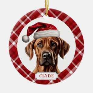 Rhodesian Ridgeback-hond keramische cirkelornament Keramisch Ornament