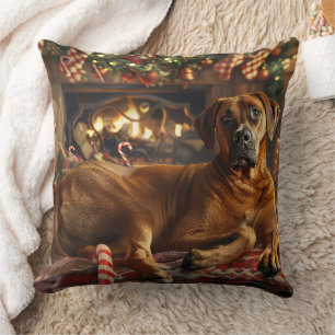 Rhodesian Ridgeback Hond Kerst Feestelijk Kussen