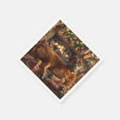 Rhodesian Ridgeback Hond Kerst Feestelijk Servet (Hoek)