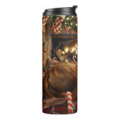 Rhodesian Ridgeback Hond Kerst Feestelijk Thermosbeker (Gedraaid links)