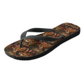 Rhodesian Ridgeback Hond Kerst Festief Teenslippers (Schuin)