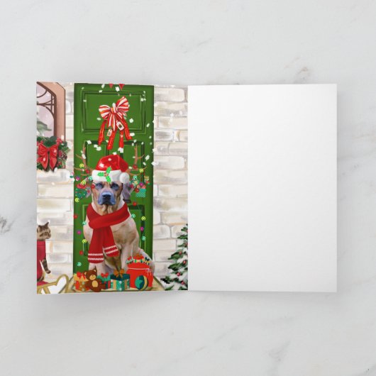 Rhodesian Ridgeback hond kerst  Kaart (Binnen)
