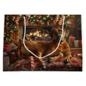 Rhodesian Ridgeback Hond Kerstfeest Groot Cadeauzakje (Voorkant)