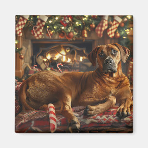 Rhodesian Ridgeback Hond Kerstfeest Magneet