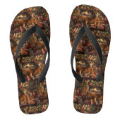 Rhodesian Ridgeback Hond Kerstfeest Teenslippers (Voetbed)