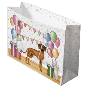Rhodesian Ridgeback Hond Kleurrijke Pastel Verjaar Groot Cadeauzakje