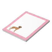 Rhodesian Ridgeback Hond Liefde Hart Patroon Roze Notitieblok (Linkerzijde)