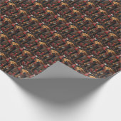 Rhodesian Ridgeback hond met kerstcadeaus Cadeaupapier (Hoek)