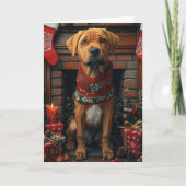 Rhodesian Ridgeback hond met kerstcadeaus Kaart (Voorkant)
