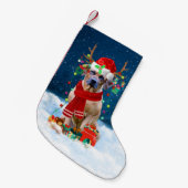 Rhodesian Ridgeback hond met kerstcadeaus Kleine Kerstsok (Voorkant (Hangend))