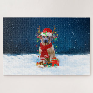 Rhodesian Ridgeback-hond met kerstcadeaus Legpuzzel