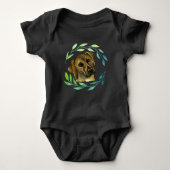 Rhodesian Ridgeback Hond met Krans Romper (Voorkant)