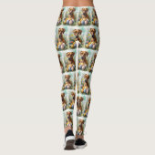 Rhodesian Ridgeback Hond met Paaseieren Vakantie Leggings (Achterkant)