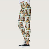 Rhodesian Ridgeback Hond met Paaseieren Vakantie Leggings (Links)
